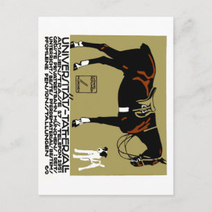 1912 Ludwig Hohlwein Pferdereitplakat Kunst Postkarte