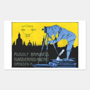 1913 Dresdner Fotografy Poster Rechteckiger Aufkleber