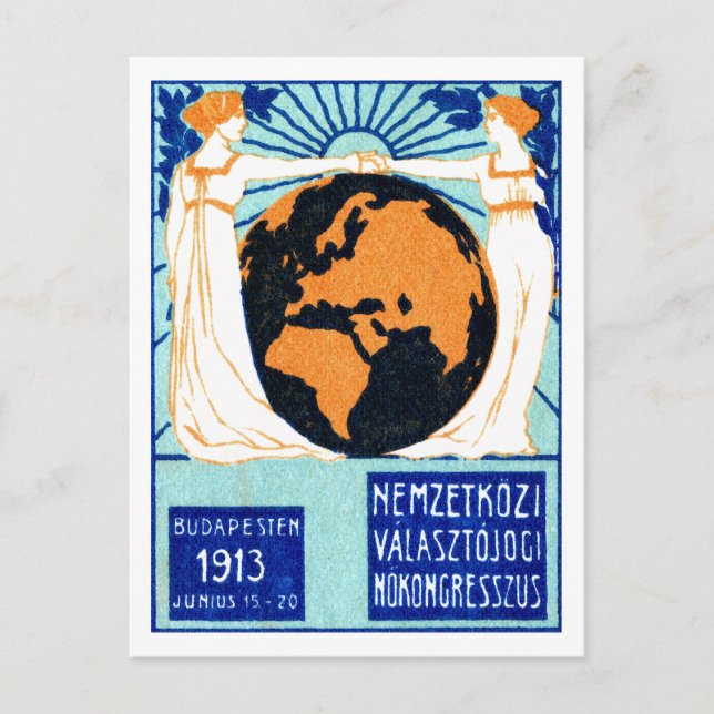 1913 Frauen Recht auf Wahlen Postkarte (Vorderseite)