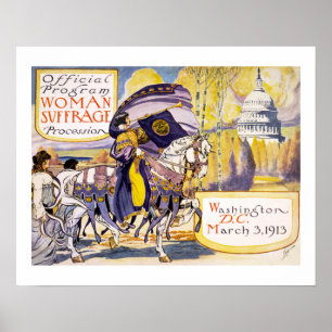 1913 Frauenrechte März Washington DC Poster