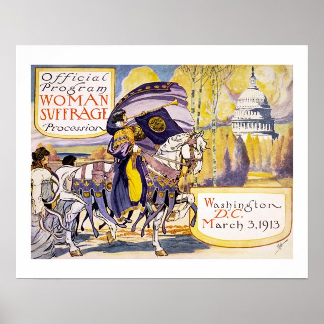 1913 Frauenrechte März Washington DC Poster (Vorne)