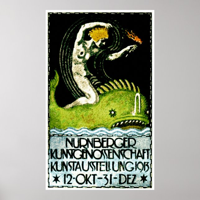 1913 Nurnberg Deutschland Kunstausstellung Poster (Vorne)