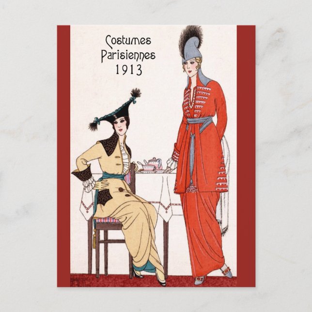 1913 Pariser Mode Postkarte (Vorderseite)
