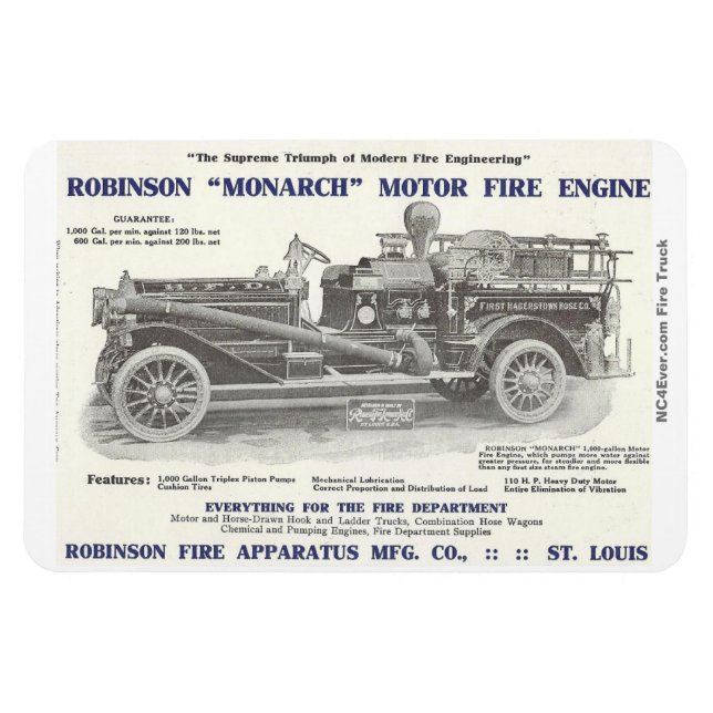 1913 Robinson "Monarch" Motor Fire Motor flexibel Magnet (Horizontal)