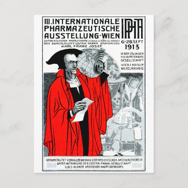 1913 Wiener Apothekenposter Postkarte (Vorderseite)