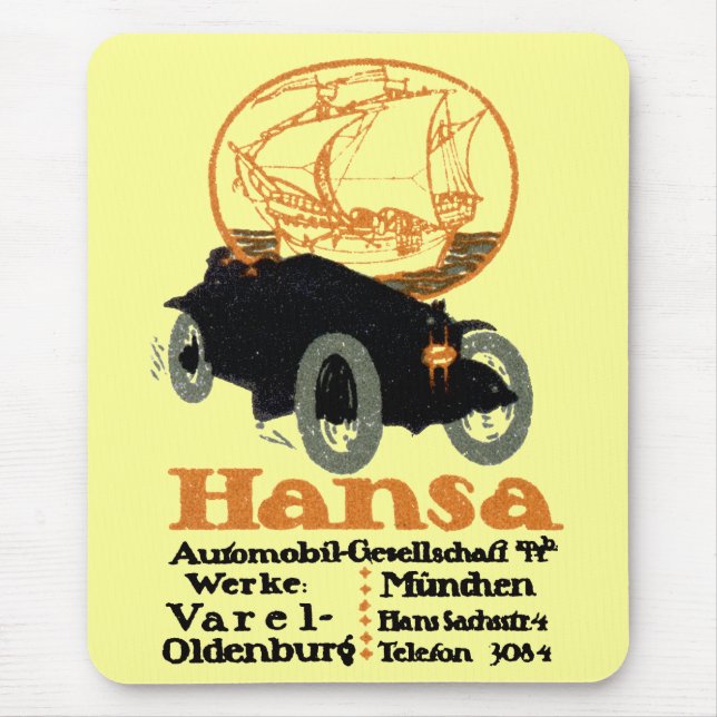 1914 Hansa Automobile Mousepad (Vorne)