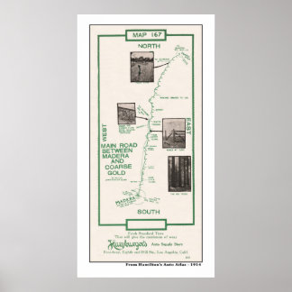 1914 Karte, Madera to Coarse Gold Poster