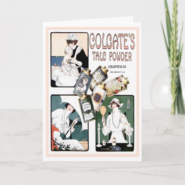 1914! "PAMPER YOURSELF" WERBUNG GREETING KARTE (Vorderseite)