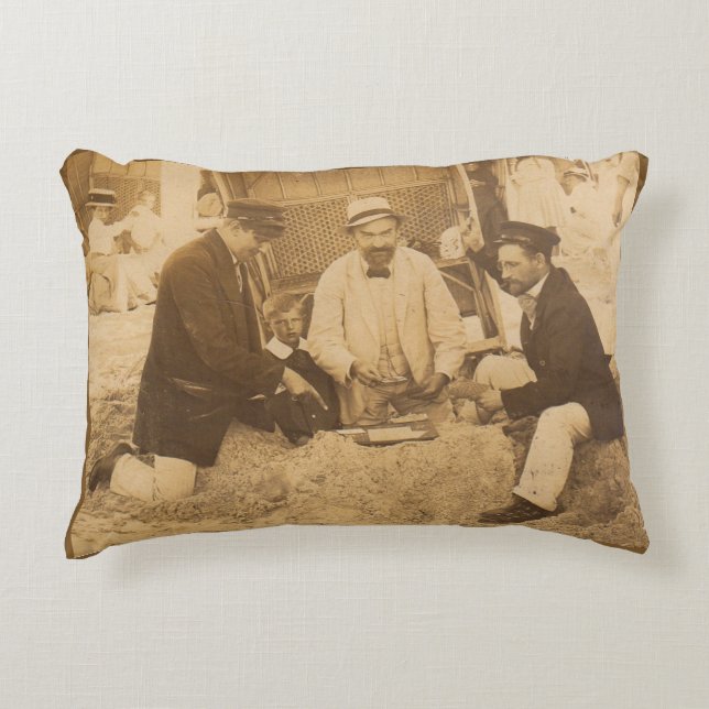 1914 Spaß am Strand in Deutschland RPPC Dekokissen (Vorderseite)