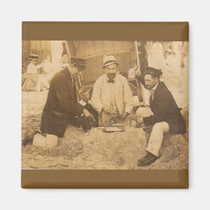 1914 Spaß am Strand in Deutschland RPPC Magnet