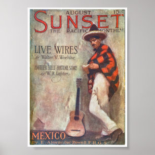 1914! SUNSET MAGAZIN TITELBLATT POSTER