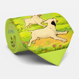 1914 zwei Hunde laufend Druck Krawatte