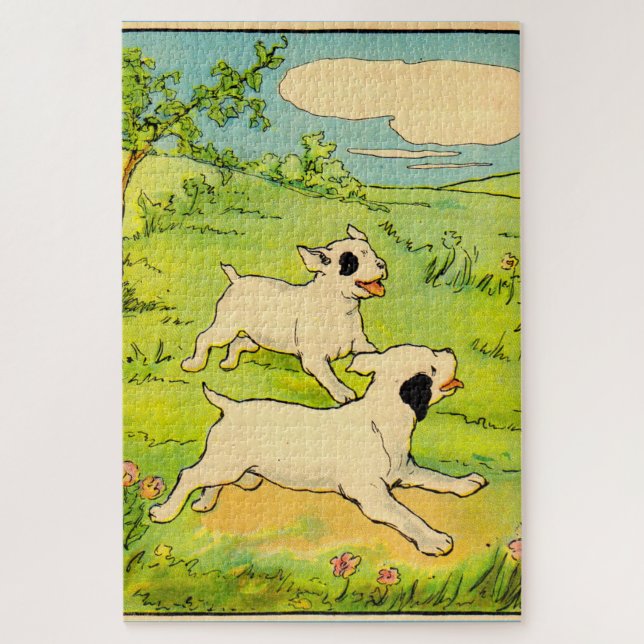 1914 zwei laufende Hunde (Vertikal)