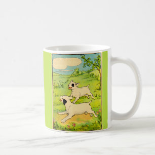 1914 zwei laufende Hunde Kaffeetasse
