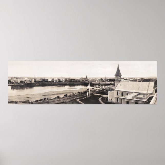 1915 Ansicht von Fairbanks, AK Yard Long Foto Poster (Vorne)