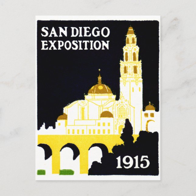 1915 Ausstellung in San Diego Postkarte (Vorderseite)