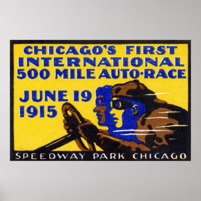 1915 Chicago Auto Race Poster (Vorne)