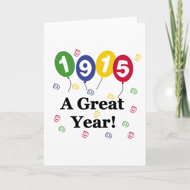 1915 ein großes Jahr-Geburtstag Karte (Vorderseite)