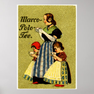 1915 genießt Marco Polo Tea Poster