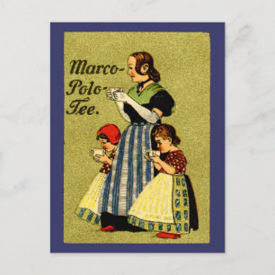 1915 genießt Marco Polo Tea Postkarte