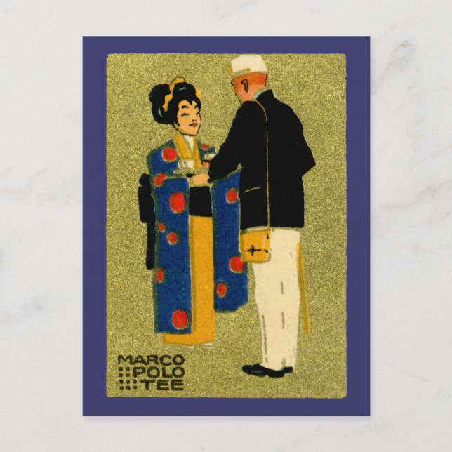 1915 Marco Polo Tea Postkarte (Vorderseite)