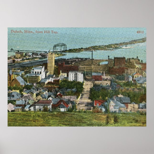 1915 View of Duluth, Minnesota Vintage Poster (Vorne)