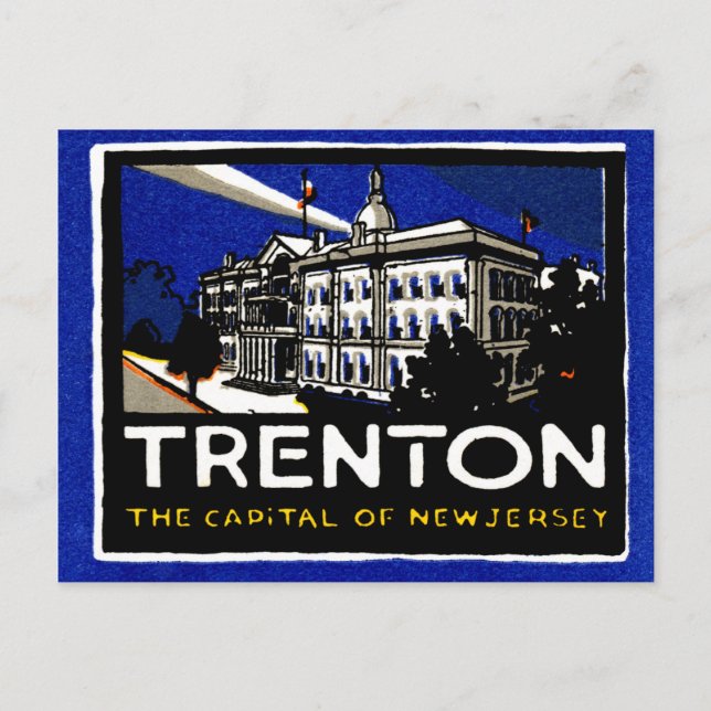 1915 Vintag Trenton NJ Postkarte (Vorderseite)
