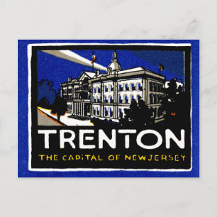 1915 Vintage Trenton NJ Postkarte