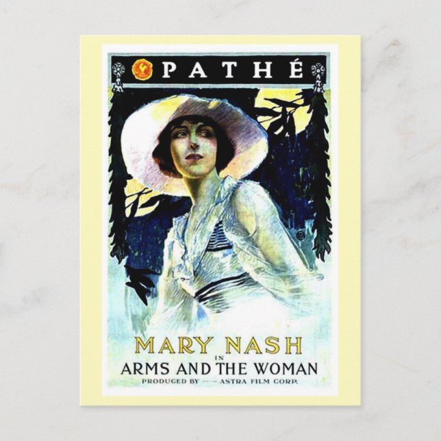 1916 Filmwaffen und die Frau Postkarte (Vorderseite)