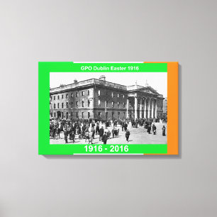 1916 Image irlandaise pour toile enveloppée