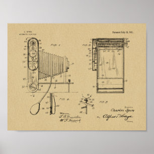 1917 Faltkamera Patent Art Zeichnend Druck Poster