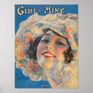 1917 Girl of Mine Notenblattcover Poster