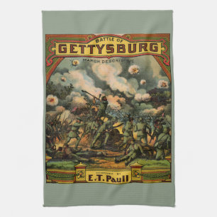 1917 Schlacht bei der Notenmusik von Gettysburg Geschirrtuch