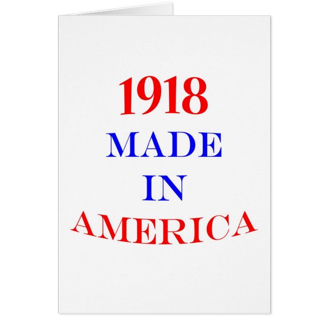 1918 a fait en Amérique (Devant)