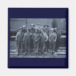1918 Frauenarbeiter Gewerkschaft Pazifische Eisenb Magnet