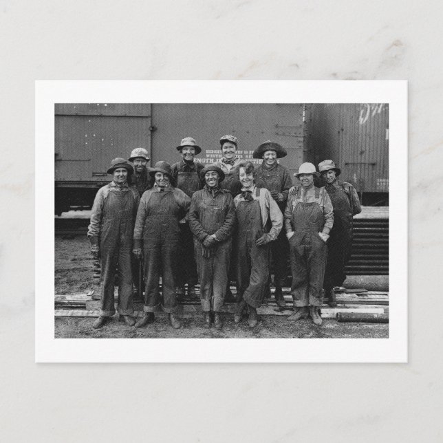1918 Frauenarbeiter Gewerkschaft Pazifische Eisenb Postkarte (Vorderseite)