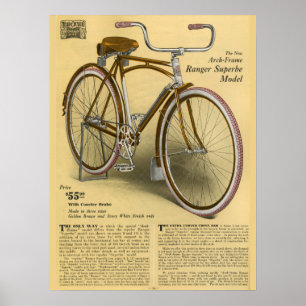 1918 Vintages Fahrrad Ranger Superbe Ad Art Poster