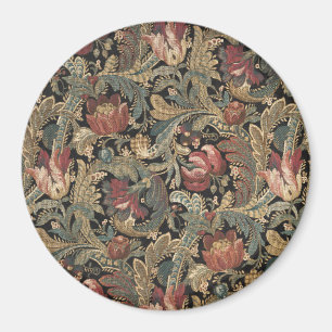1918 Vintages, reichhaltiges Blumenband Brocade Da Magnet