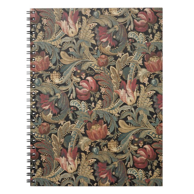 1918 Vintages, reichhaltiges Blumenband Brocade Da Notizblock (Vorderseite)