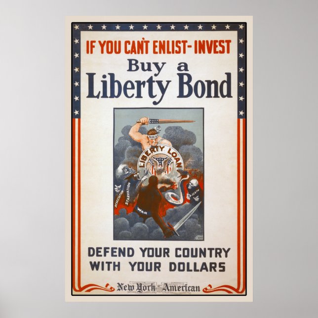 1918 World War I Liberty Bond Poster (Vorne)