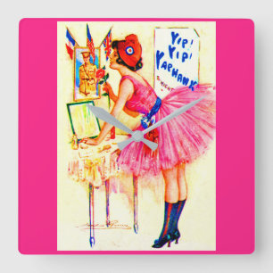 1918 Yip Yip Yaphank-Titelblatt Quadratische Wanduhr