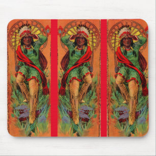 1919 Eingeboren-Ureinwohnerillustration Mousepad
