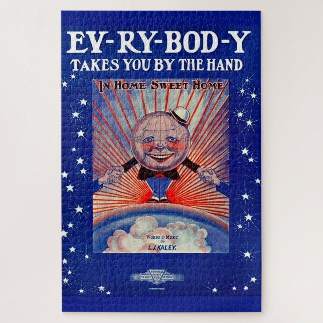 1919 Ev-Ry-Bod-Y bringt Sie mit der Handschrift (Vertikal)
