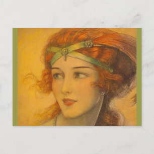 1919 Großer Rotkopf Postkarte