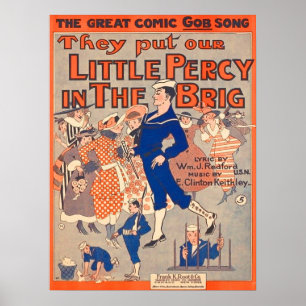 1919 legten sie unsere kleine Percy in den Brig Poster