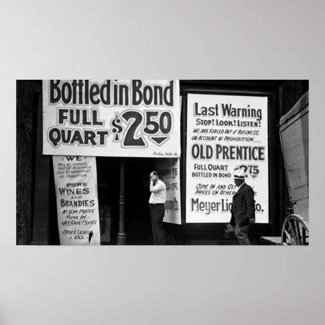 1919 VERBOT LETZTEN WARNVERKAUF POSTER (Vorne)