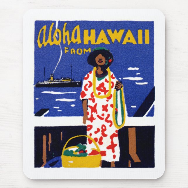 1920 Aloha von Hawaii Mousepad (Vorne)