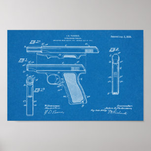 1920 Automatisch gedruckte Kunst Zeichnend Print Poster