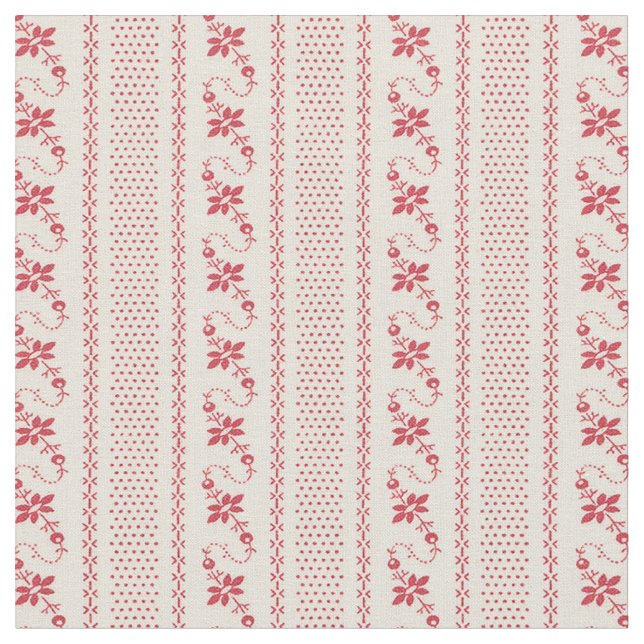 1920 Blume- und DotStreifen Stoff (Nahaufnahme)