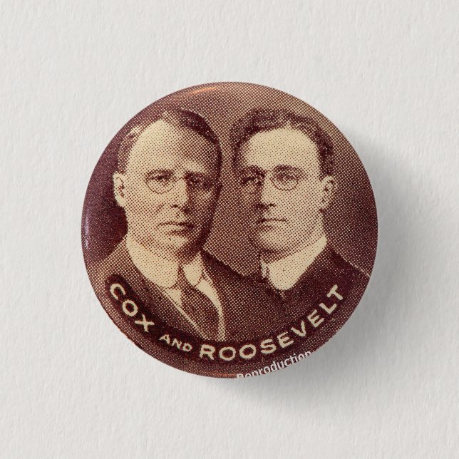 1920 Cox/Roosevelt Reproduktion Button (Vorderseite)